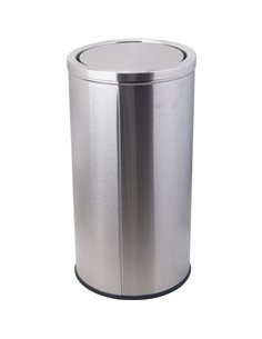 Commercial Swing Lid Waste Bin 38 Litres Satin | Stalwart DA-JY9400