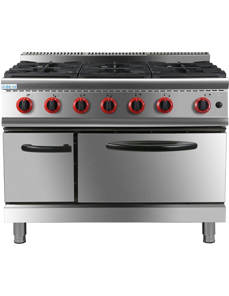 Professional Stainless Steel Gas Range Oven with 6 Burners  | Stalwart DA-HGR776