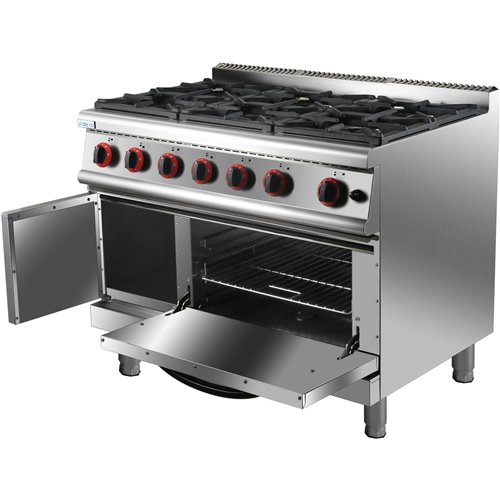 Professional Stainless Steel Gas Range Oven with 6 Burners  | Stalwart DA-HGR776