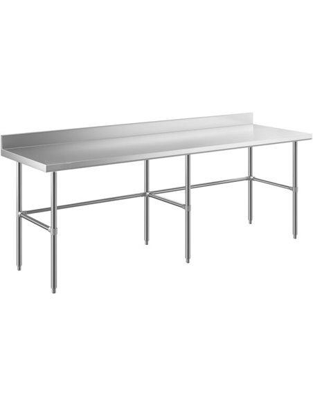 Commercial Stainless Steel Work Table No Bottom shelf with Upstand 2100x700x900mm | Stalwart DA-WT70210GBNU
