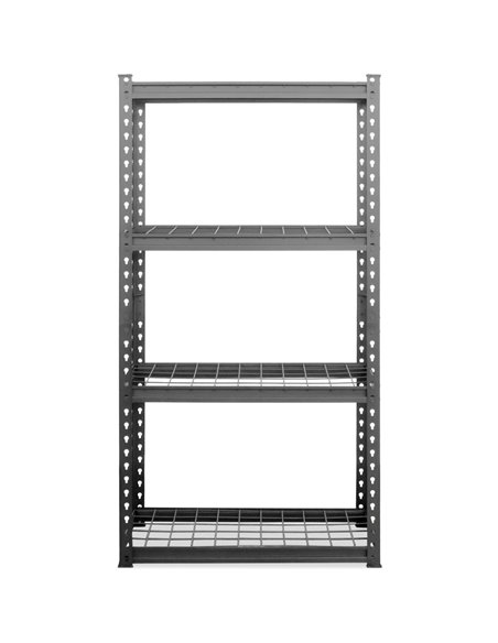 Commercial Boltless Wire Shelving Unit 4 Tier 120kg 700x300x1520mm Black | Stalwart DA-4TMWS703015