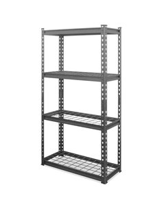 Commercial Boltless Wire Shelving Unit 4 Tier 120kg 700x300x1520mm Black | Stalwart DA-4TMWS703015 2