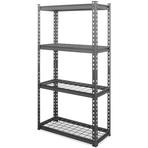 Commercial Boltless Wire Shelving Unit 4 Tier 120kg 700x300x1520mm Black | Stalwart DA-4TMWS703015