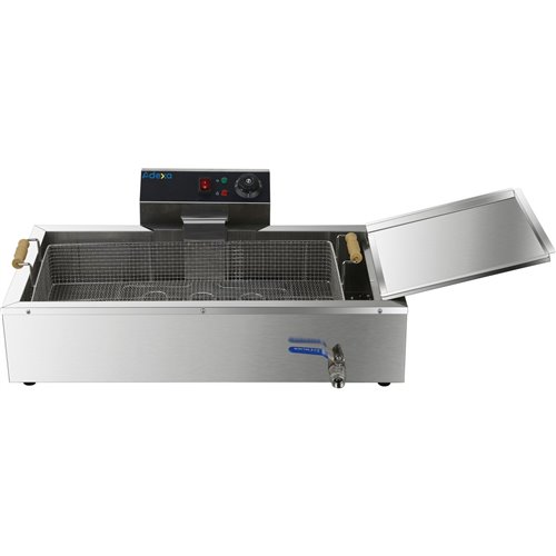 Commercial Fryer Single Electric 13 litre 3.9kW Countertop Drainage tap | Stalwart DA-EF13L