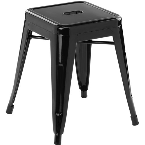 Bistro Low Stool Steel Black Indoors | Stalwart DA-HY505