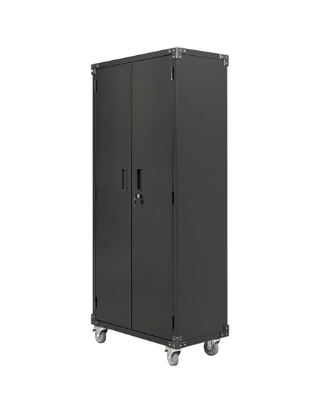 Commercial Storage Cabinet with wheels Black 800x420x1820mm | Stalwart DA-DL10