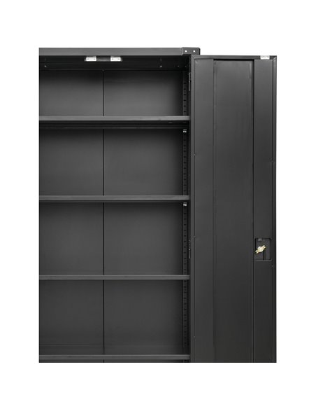 Commercial Storage Cabinet with wheels Black 800x420x1820mm | Stalwart DA-DL10