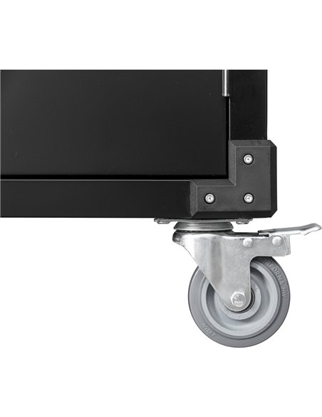 Commercial Storage Cabinet with wheels Black 800x420x1820mm | Stalwart DA-DL10