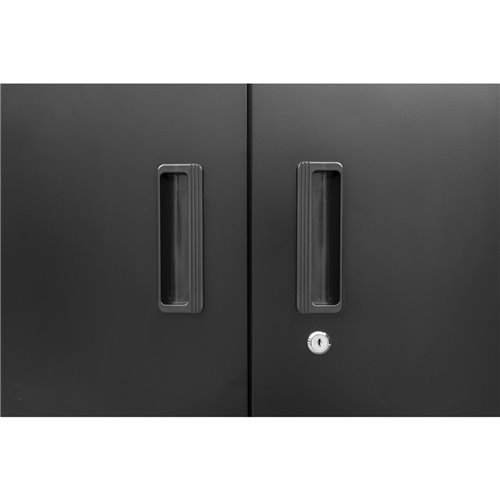 Commercial Storage Cabinet with wheels Black 800x420x1820mm | Stalwart DA-DL10