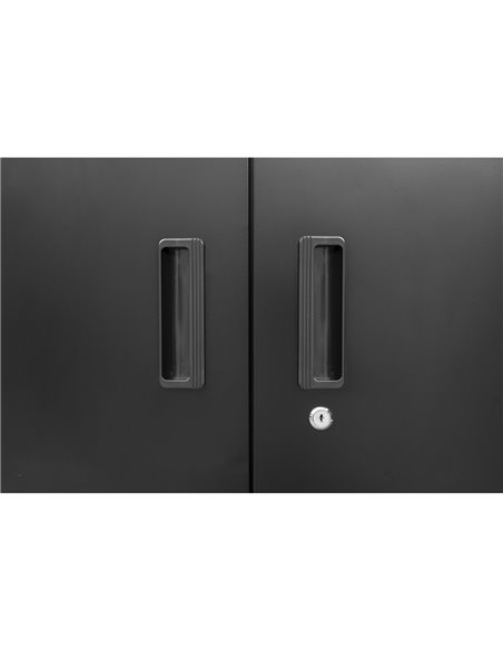Commercial Storage Cabinet with wheels Black 800x420x1820mm | Stalwart DA-DL10