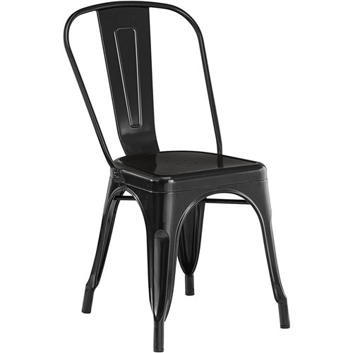 Bistro Dining Chair Steel Black Indoors | Stalwart DA-HYX5031