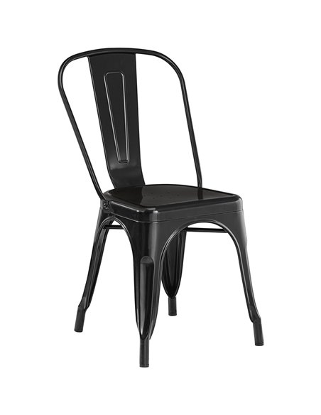 Bistro Dining Chair Steel Black Indoors | Stalwart DA-HYX5031