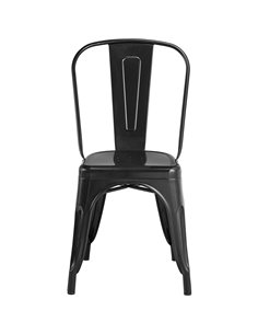 Bistro Dining Chair Steel Black Indoors | Stalwart DA-HYX5031 2