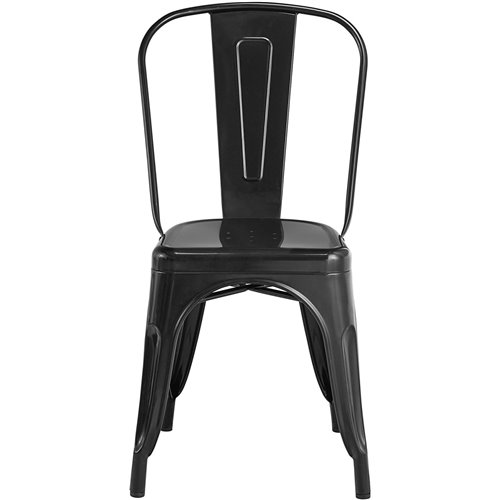 Bistro Dining Chair Steel Black Indoors | Stalwart DA-HYX5031