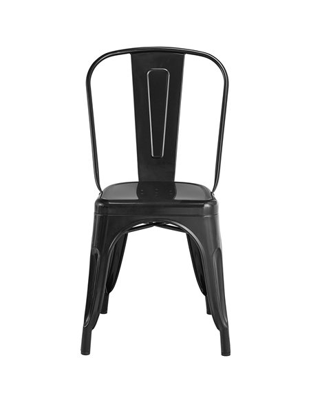 Bistro Dining Chair Steel Black Indoors | Stalwart DA-HYX5031