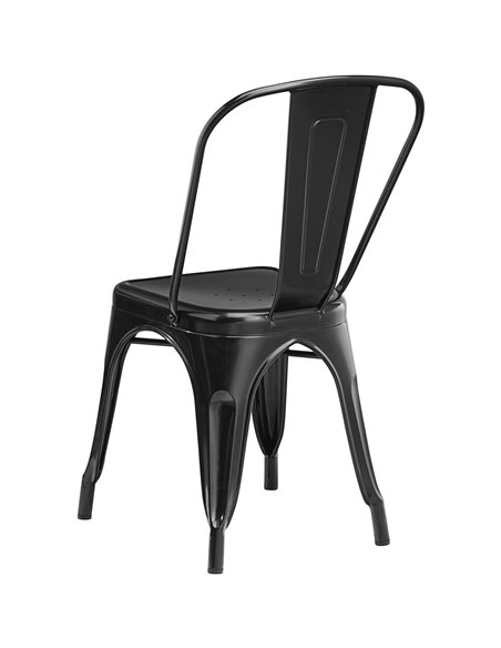 Bistro Dining Chair Steel Black Indoors | Stalwart DA-HYX5031
