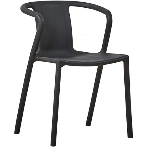 Bistro Dining Chair Plastic Black Indoors &amp Outdoors | Stalwart DA-HYPP08