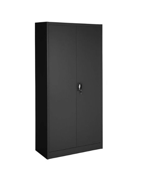 Commercial Black Steel Cabinet 2 Doors 900x400x1850mm | Stalwart DA-MYOC06