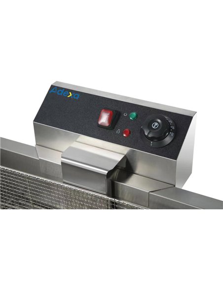 Commercial Fryer Single Tank Dual Zone Electric 26 litre 7.8kW Countertop Drainage tap | Stalwart DA-EF26L