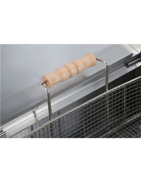 Commercial Fryer Single Tank Dual Zone Electric 26 litre 7.8kW Countertop Drainage tap | Stalwart DA-EF26L