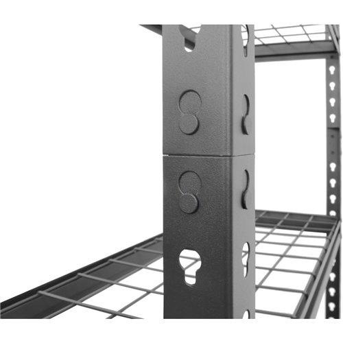 Commercial Boltless Wire Shelving Unit 5 Tier 120kg 900x300x1830mm Black | Stalwart DA-5TMWS903018