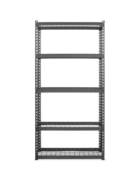 Commercial Boltless Wire Shelving Unit 5 Tier 120kg 900x400x1830mm Black | Stalwart DA-5TMWS904018