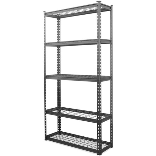 Commercial Boltless Wire Shelving Unit 5 Tier 120kg 900x400x1830mm Black | Stalwart DA-5TMWS904018