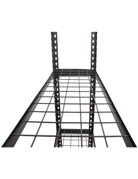 Commercial Boltless Wire Shelving Unit 5 Tier 120kg 900x400x1830mm Black | Stalwart DA-5TMWS904018