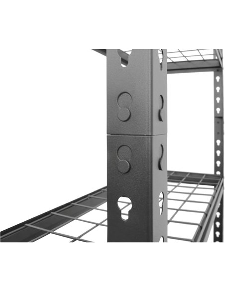 Commercial Boltless Wire Shelving Unit 5 Tier 120kg 900x400x1830mm Black | Stalwart DA-5TMWS904018