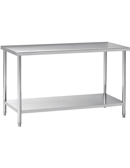 Professional Work Table Stainless steel Undershelf 1400x700x900mm | Stalwart DA-W218E70140