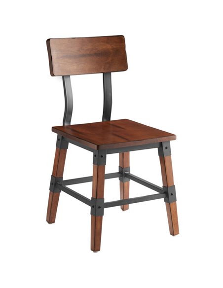 Rustic Style Dining Chair Antique Walnut | Stalwart DA-GSW0236