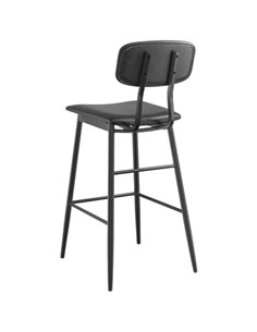 Barstool with Black Vinyl Backrest &amp Seat | Stalwart DA-GS60606BBLACK 2