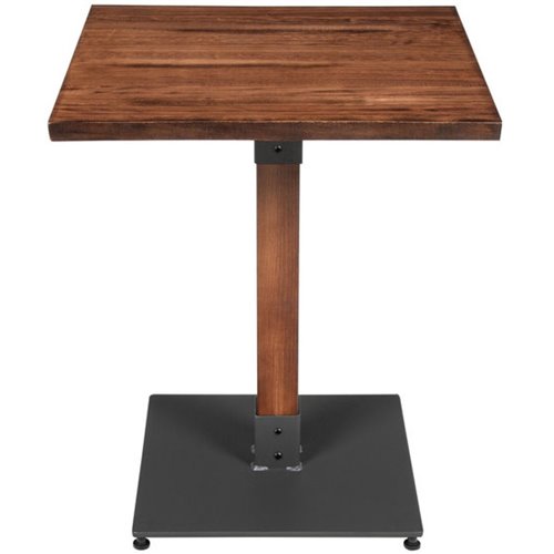 Rustic Bistro Table Walnut Top 600x600mm Indoors | Stalwart DA-GS10143TABLE24