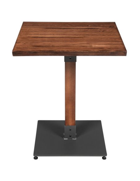 Rustic Bistro Table Walnut Top 720x720mm Indoors | Stalwart DA-GS10143TABLE30