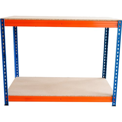 Industrial strength Garage Work Bench Heavy duty 1830x610x915mm 2 shelves 500 kg/shelf Powder coated steel | Stalwart DA-WBH1836
