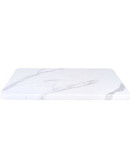Seamless Square Table Top White Marble  24x24" | Stalwart DA-TT2424WHITEMARBLE