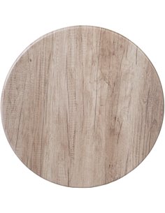 Seamless Round Table Top Grey Wood 30" | Stalwart DA-TT30RGREYWOOD