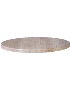 Seamless Round Table Top Grey Wood 30" | Stalwart DA-TT30RGREYWOOD 2
