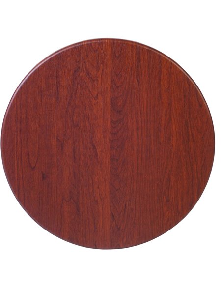 Seamless Round Table Top Mahogany Wood 30" | Stalwart DA-TT30RMAHOGANYWOOD