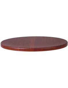 Seamless Round Table Top Mahogany Wood 30" | Stalwart DA-TT30RMAHOGANYWOOD 2
