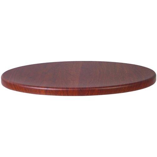 Seamless Round Table Top Mahogany Wood 30" | Stalwart DA-TT30RMAHOGANYWOOD