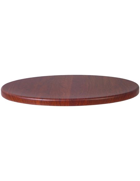 Seamless Round Table Top Mahogany Wood 30" | Stalwart DA-TT30RMAHOGANYWOOD