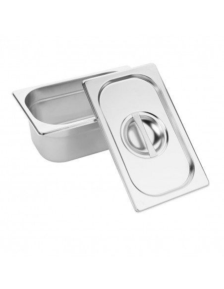 Vogue Gastronorm Pan Set with Lids 6 x 1/9