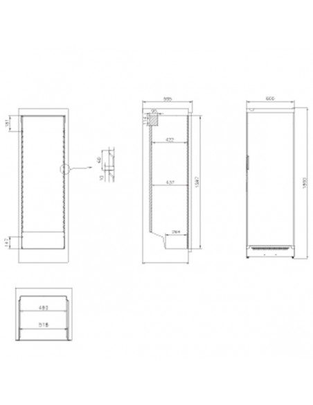 VESTFROST CFKS471 Single Door White Laminated Refrigerator 361L