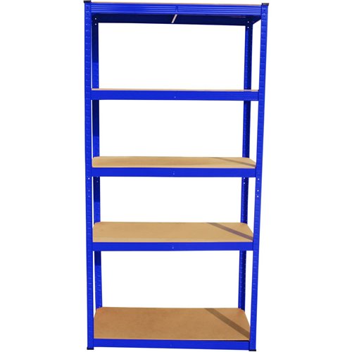 Commercial Heavy Duty Shelving Unit Painted steel Blue 5 Shelves 875kg Loading Capacity 700x300x1500mm | Stalwart DA-SG17515CB