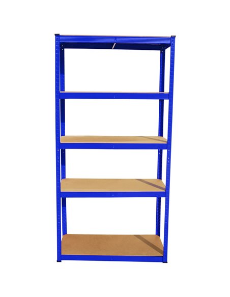 Commercial Heavy Duty Shelving Unit Painted steel Blue 5 Shelves 875kg Loading Capacity 700x300x1500mm | Stalwart DA-SG17515CB