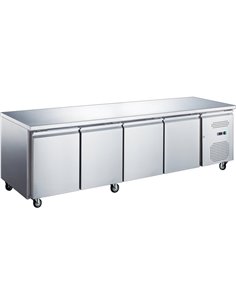 Professional Low Refrigerated Counter / Chef Base 4 doors 2230x700x650mm | Stalwart DA-BASE41