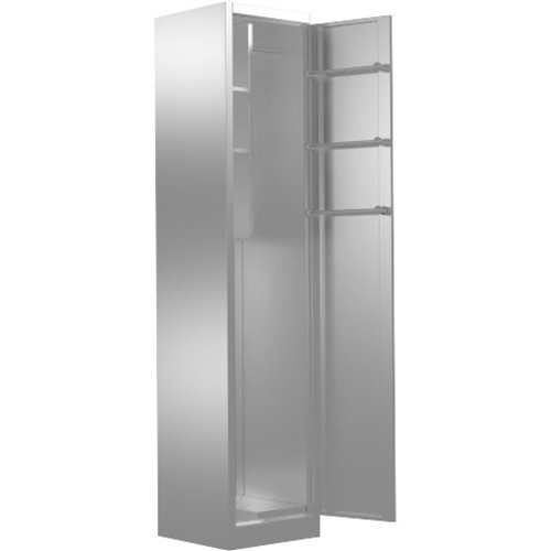 Commercial Stainless Steel Cleaing Cabinet Single Door 400x400x1800mm | Stalwart DA-MBSS201H1801DCC