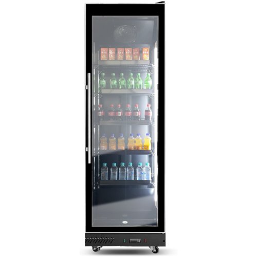 Commercial Display Refrigerator with Single Glass door 400 litres Black | Stalwart DA-KXG620BLACK
