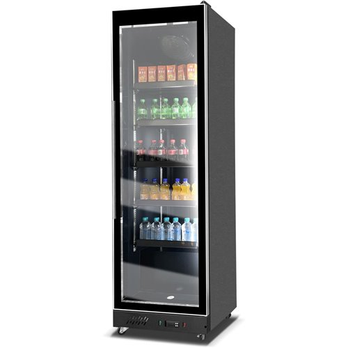 Commercial Display Refrigerator with Single Glass door 400 litres Black | Stalwart DA-KXG620BLACK